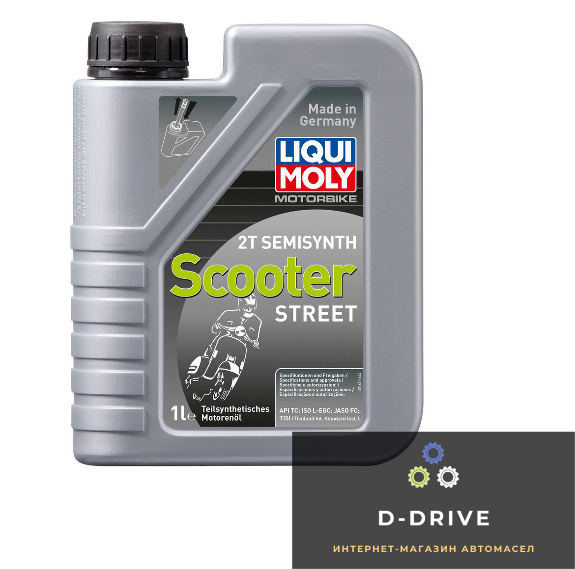 3983Масло для 2-тактных двигателей - Liqui Moly Motorbike 2T Basic Scooter 1л. Арт.8068