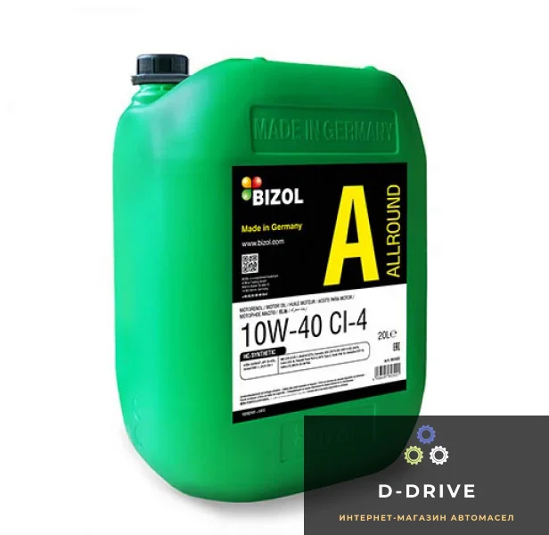 Полусинтетическое моторное масло - BIZOL Allround 10W-40 CI-4 20л (B85322) Полусинтетическое моторное масло - BIZOL Allround 10W-40 CI-4 20л (B85322)