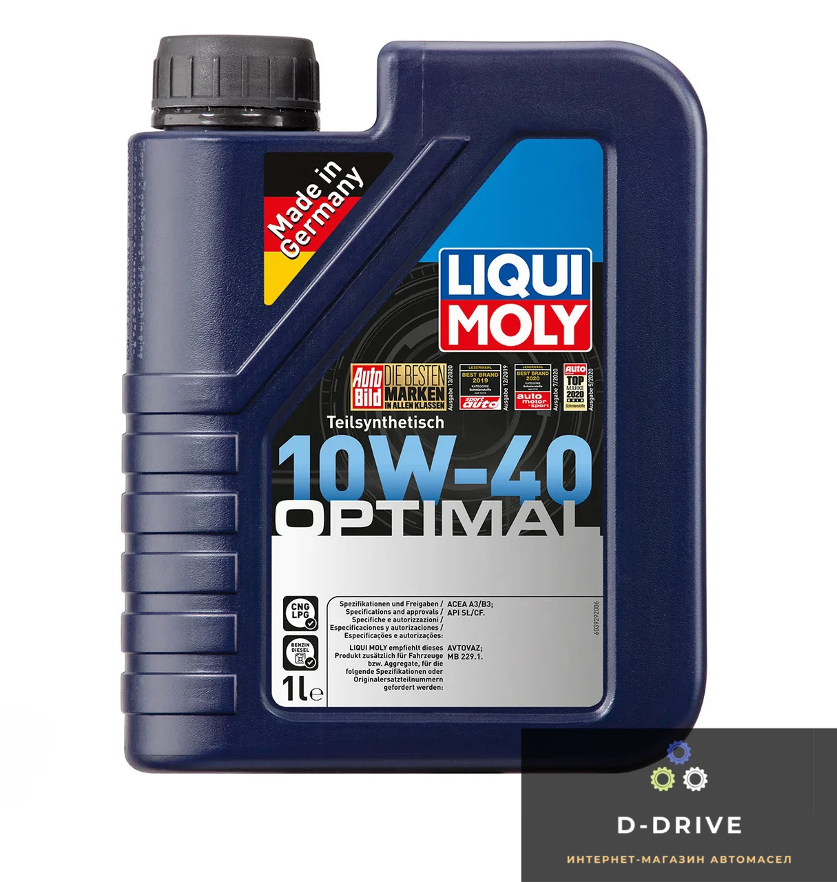 Полусинтетическое моторное масло - Optimal SAE 10W-40 1л. (3929)
