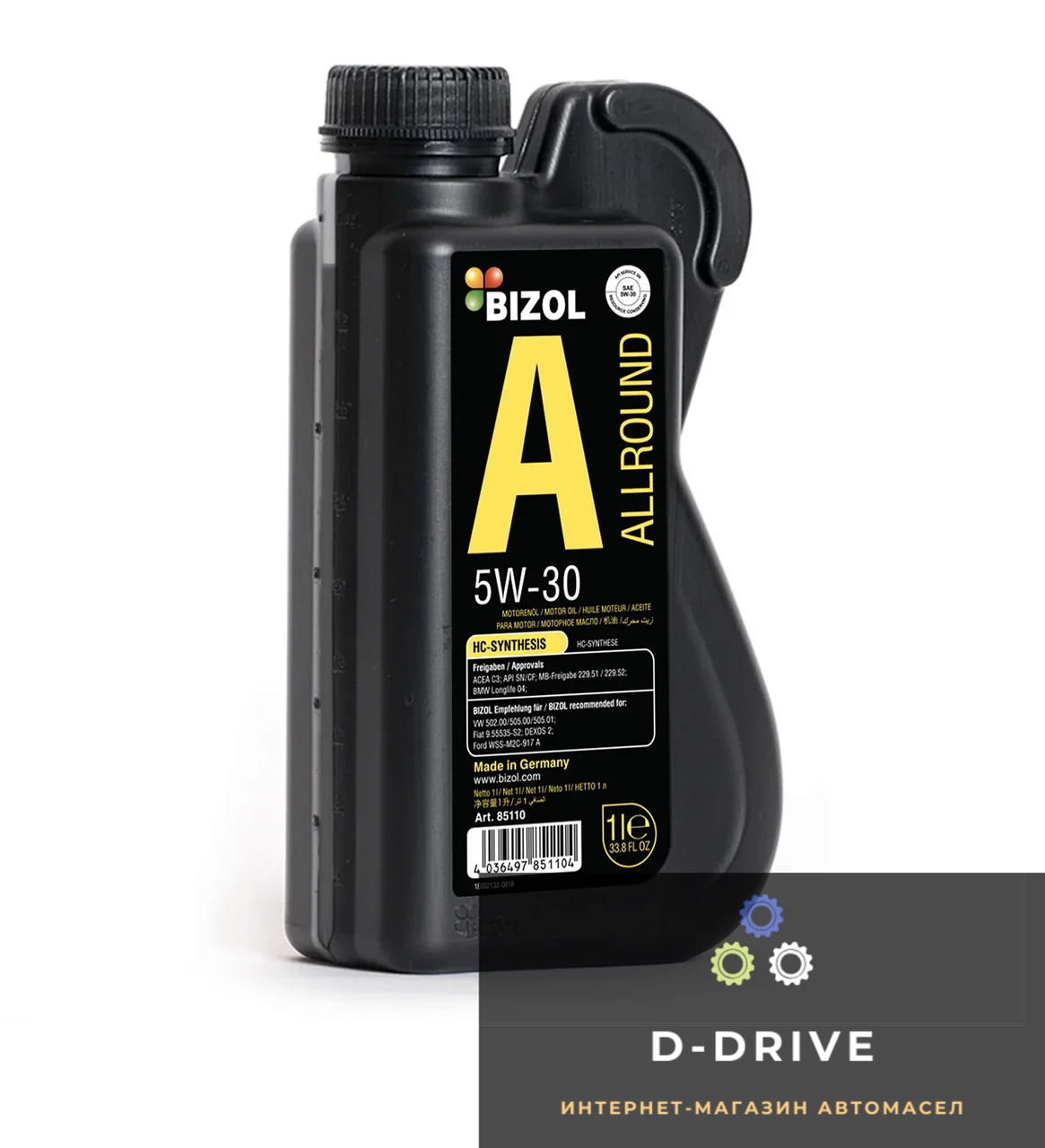 Синтетическое моторное масло - BIZOL Allround 5W-30 1л (B81330)