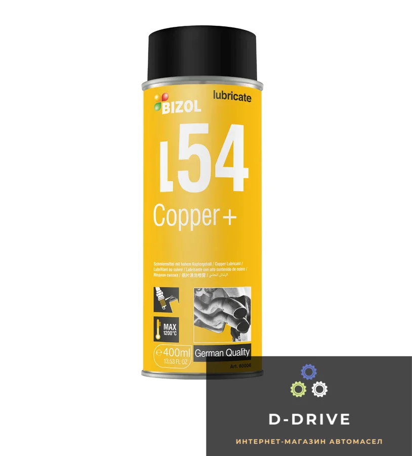Спрей-смазка медная - BIZOL Copper+ L54 0,4л (B80006)