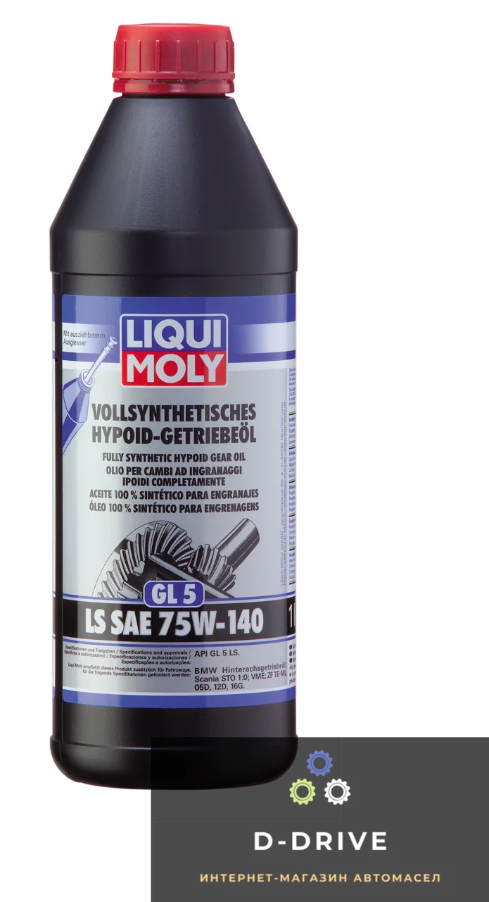 Трансмиссионное масло Getriebeol LS SAE 75W-140 GL5 1л. (8038) Трансмиссионное масло Getriebeol LS SAE 75W-140 GL5 1л. (8038)