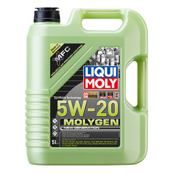 Синтетическое моторное масло - Molygen New Generation 5W-20 5л.