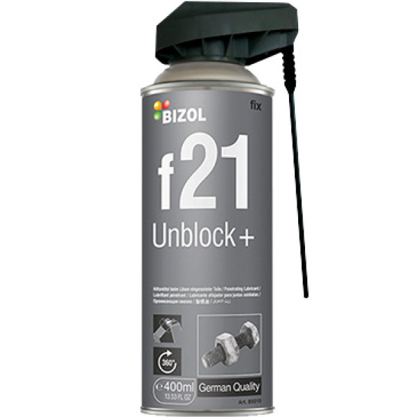 Растворитель ржавчины с молибденом - BIZOL MoS2 Unblock+ f21 0,4л