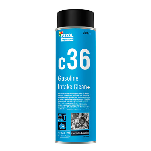 Очиститель бензинового впускного тракта - BIZOL Gasoline Intake Clean+c36 0,5л.