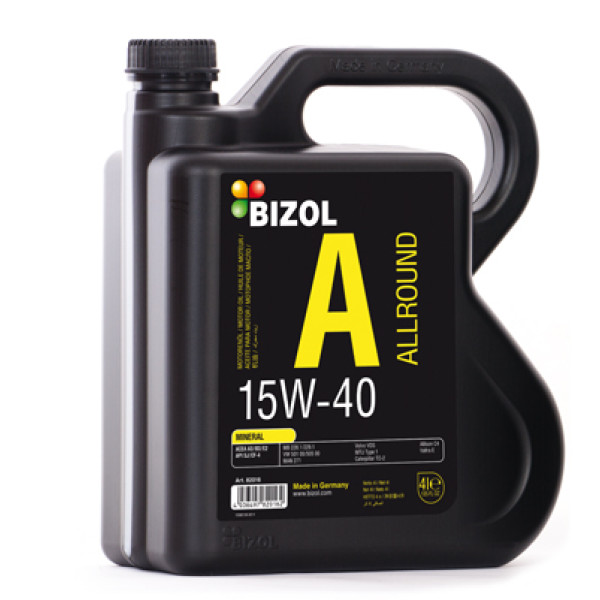 Минеральное моторное масло - BIZOL Allround 15W40 4л